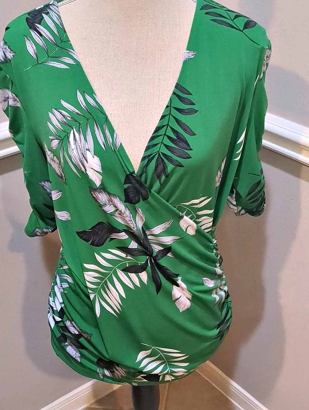 Alfani Floral Ruched Blouse